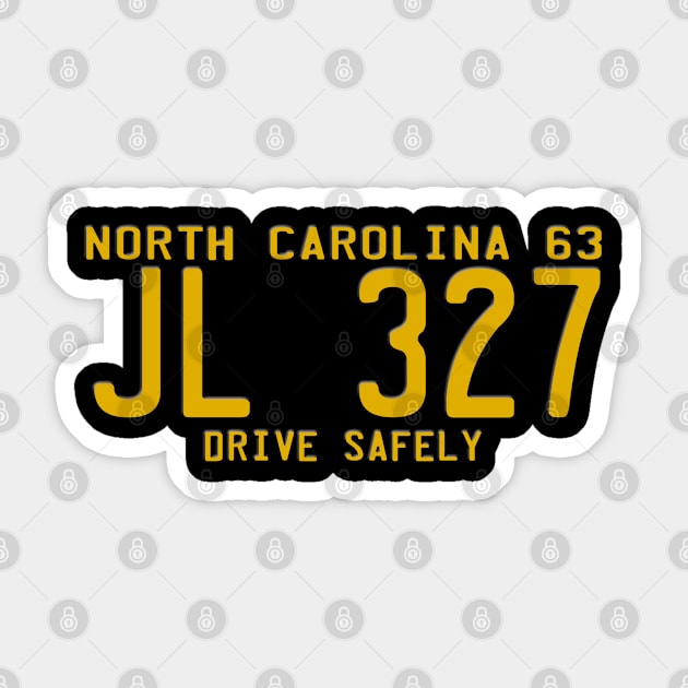 The Andy Griffith Show - Police car license plate Sticker by hauntedjack